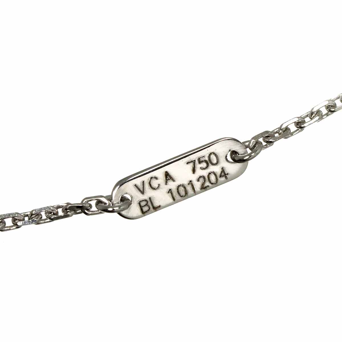 Vintage Alhambra chalcedony Necklace 18K WG 750