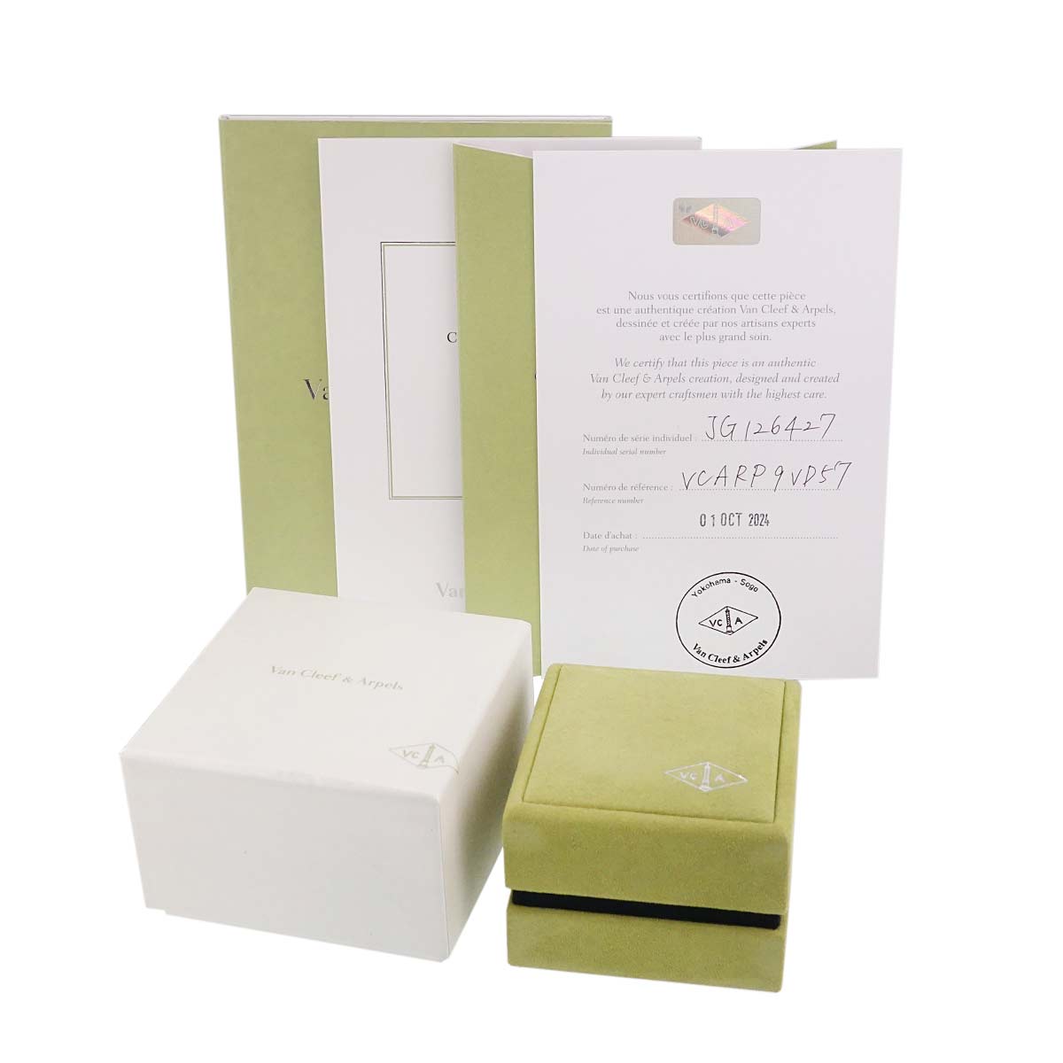 Fleurette Diamond Ring 18K WG 750 size57 7.75-8(US)