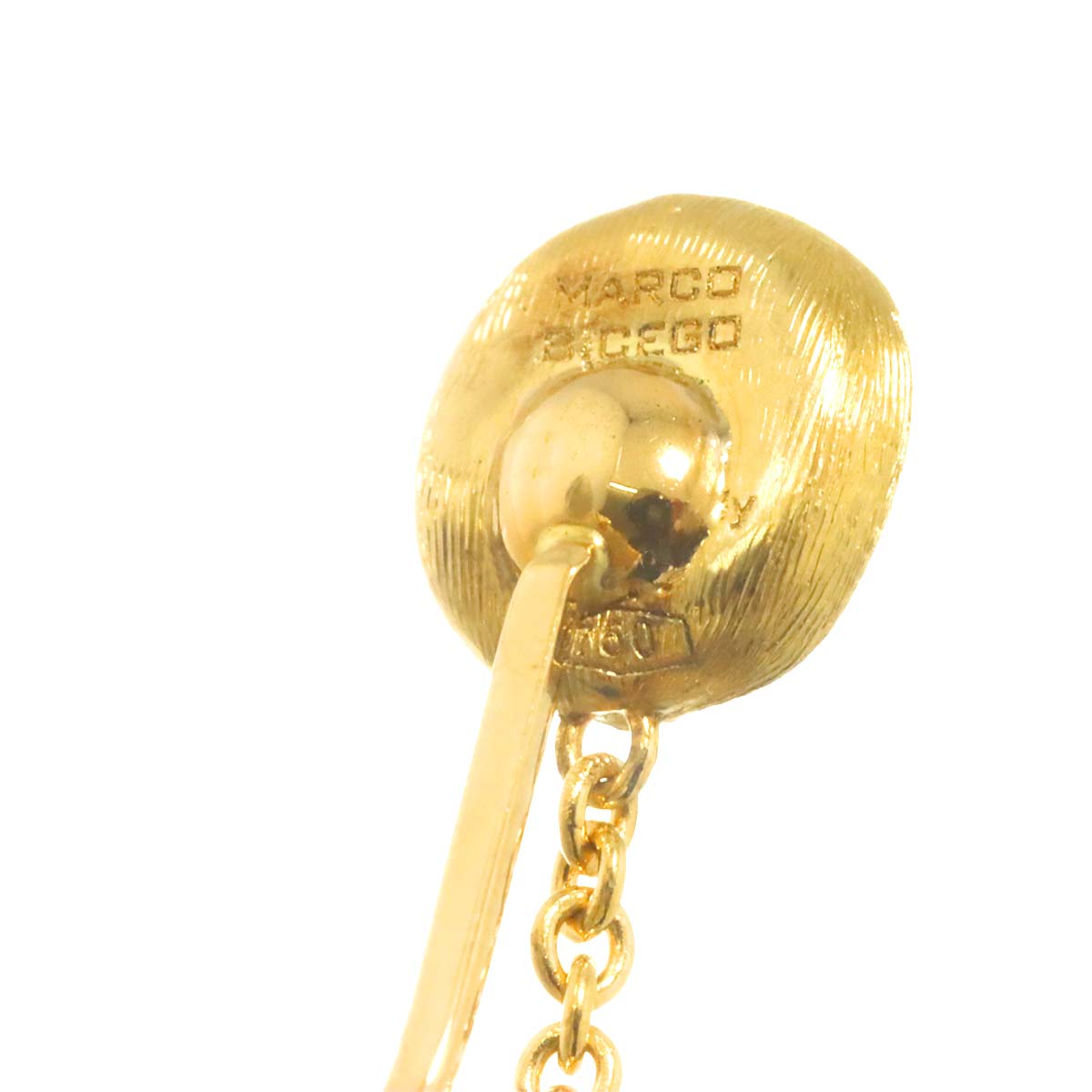 Citrine Amethyst Earrings Clip on 18K Yellow Gold 750