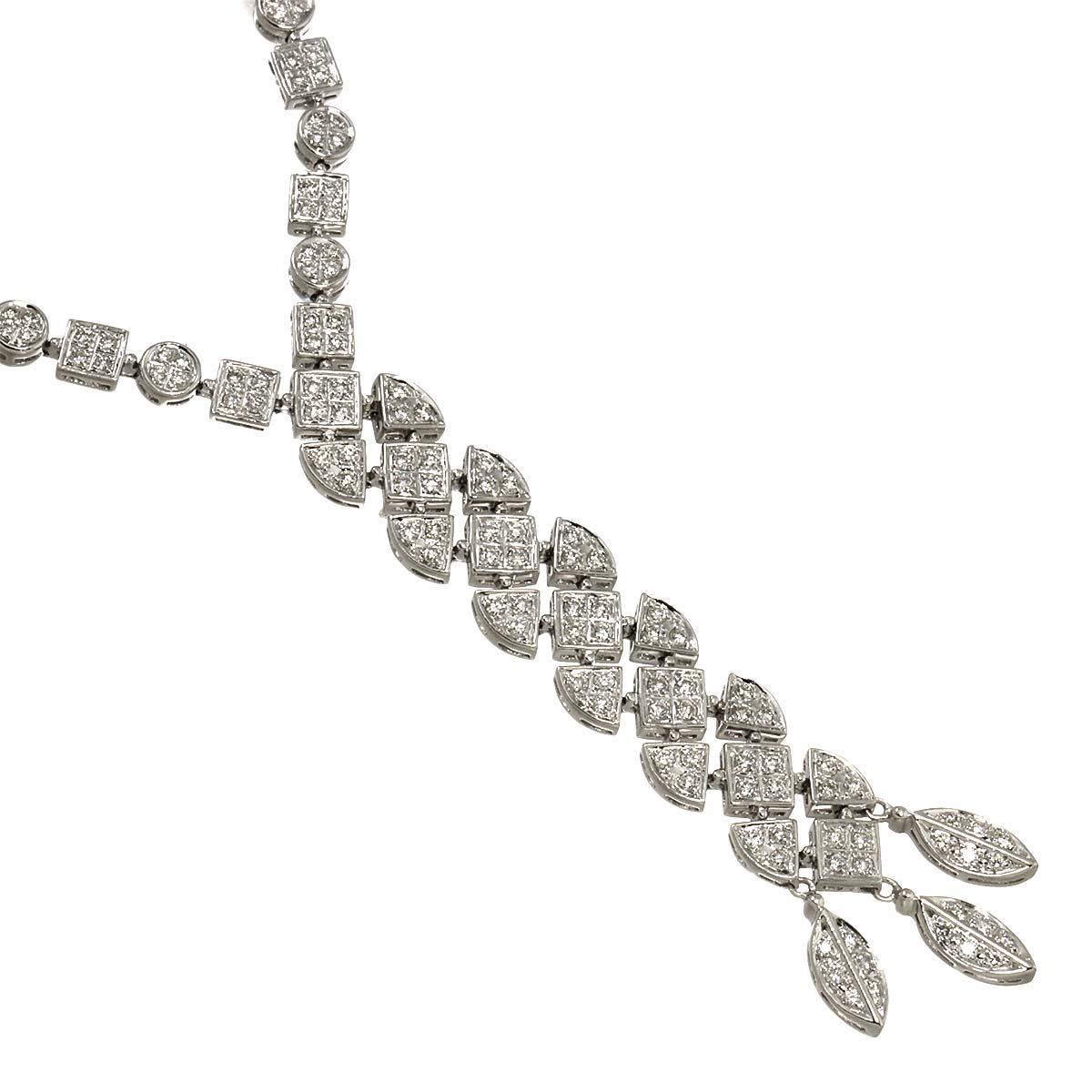 Diamond 2.01ct Necklace 18K WG White Gold 750