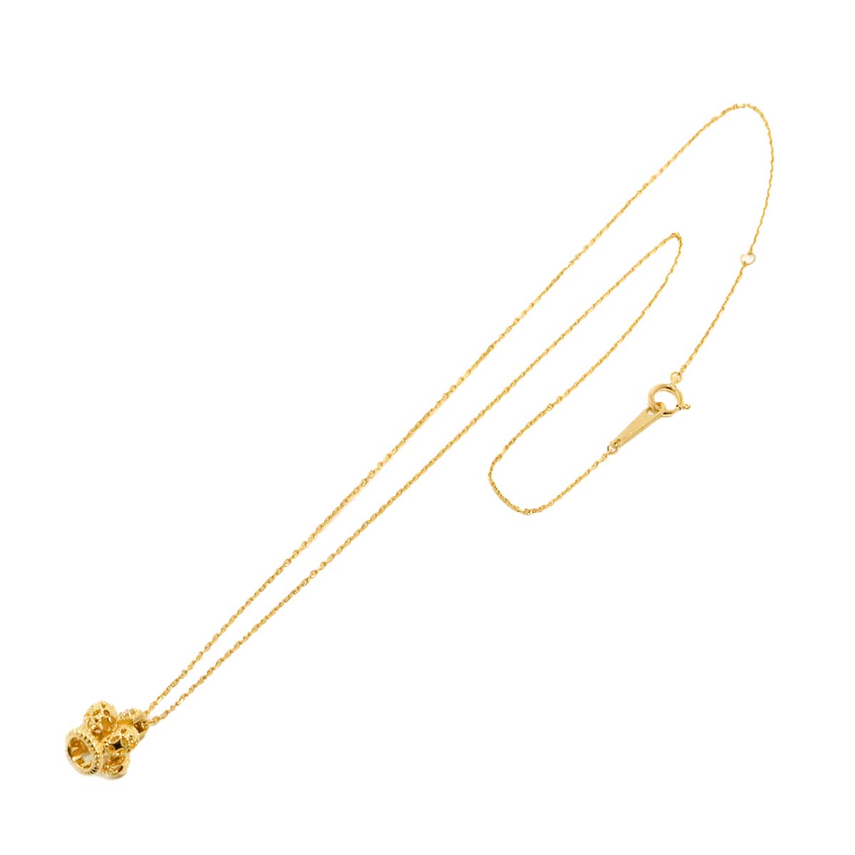 Diamond 0.03ct Necklace 18K YG Yellow Gold 750