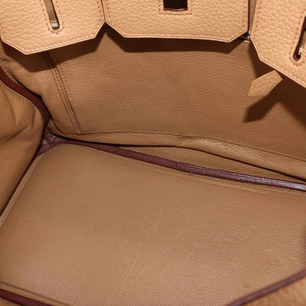 Birkin 30 Taurillon Clemence Tabac camel Hand Bag Beige