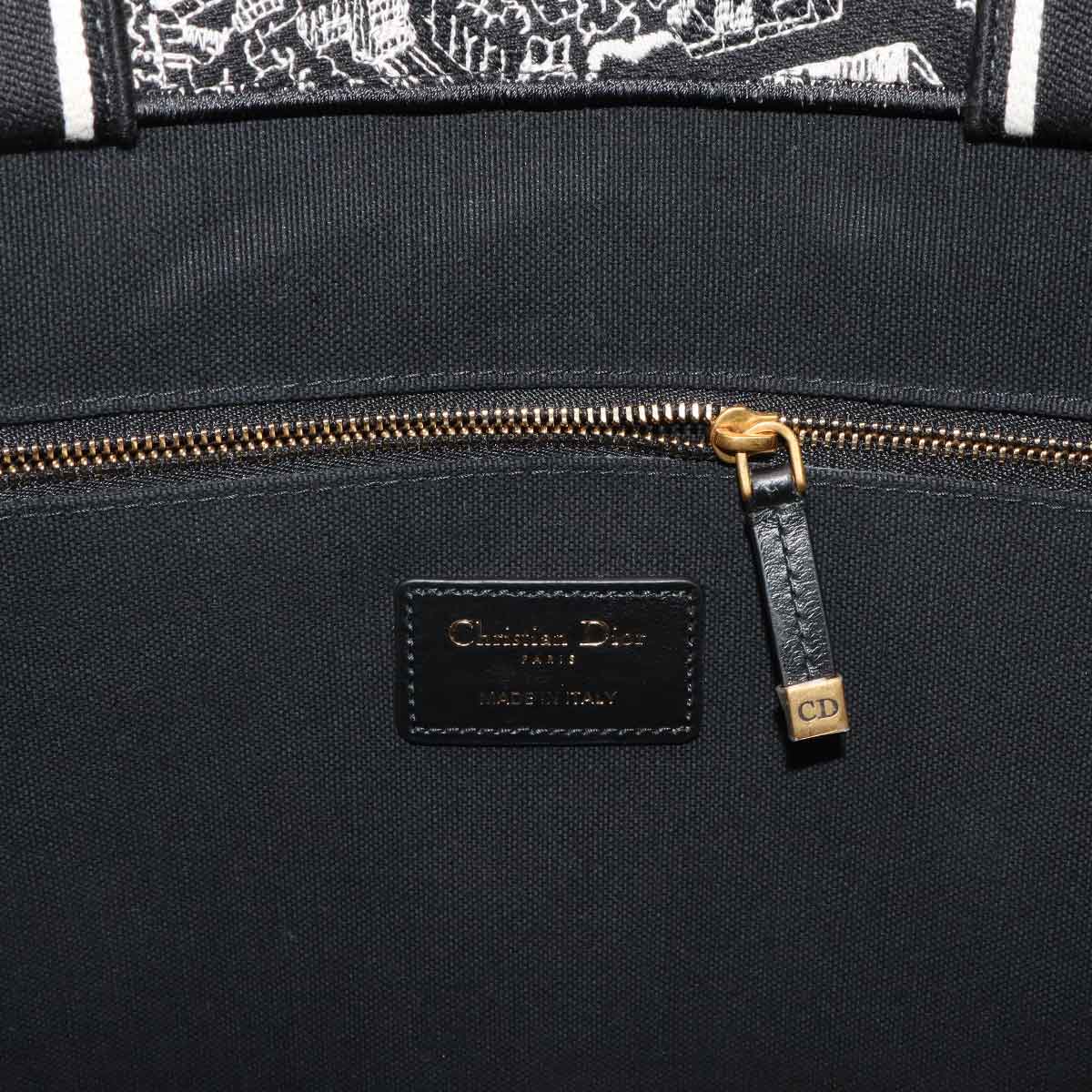 Book Tote Medium 2way Bag Canvas Black White M1324CETJ