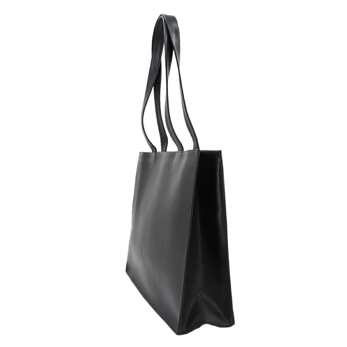 Tote Bag Leather Black Coco Logos Purse 90301203
