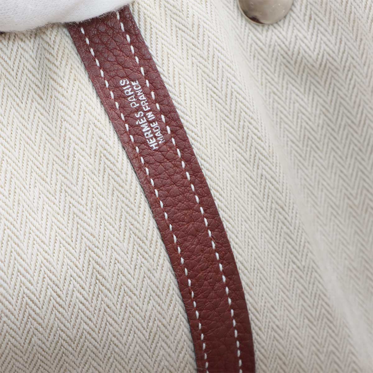 Garden Party PM Tote Bag Veau Negonda Leather Rouge H Purse