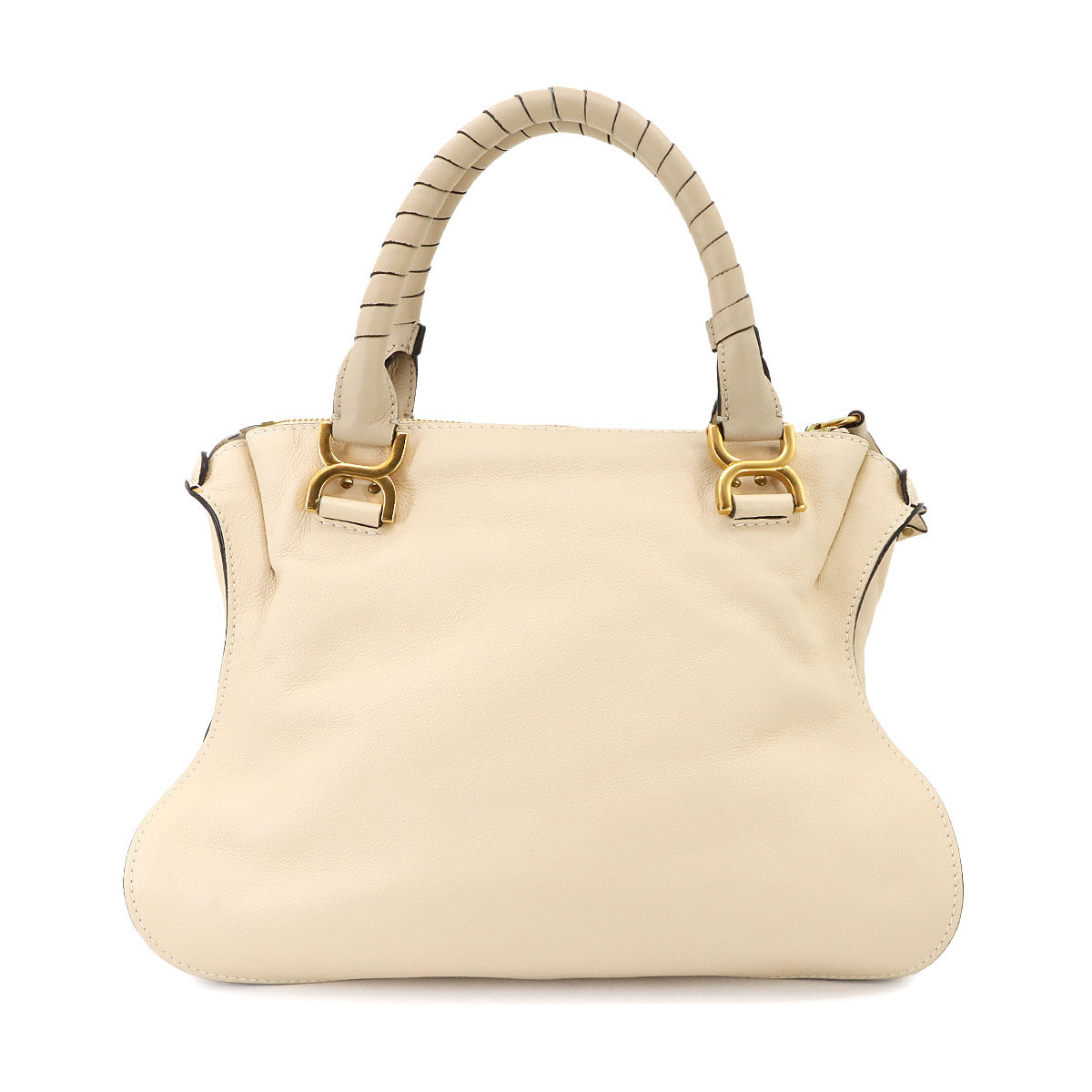 Marcie Hand Bag Leather Beige Purse