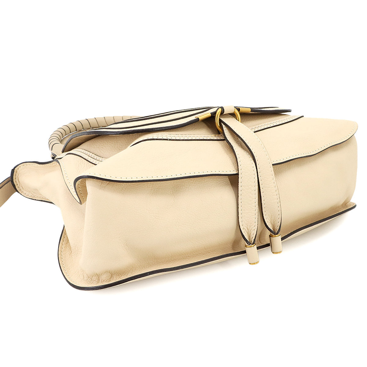Marcie Hand Bag Leather Beige Purse