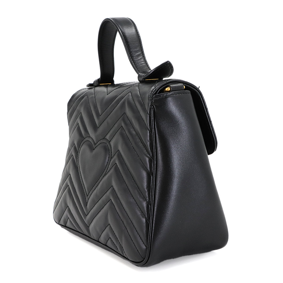 GG Marmont Small Top Handle Bag Hand Shoulder Bag Black 498110