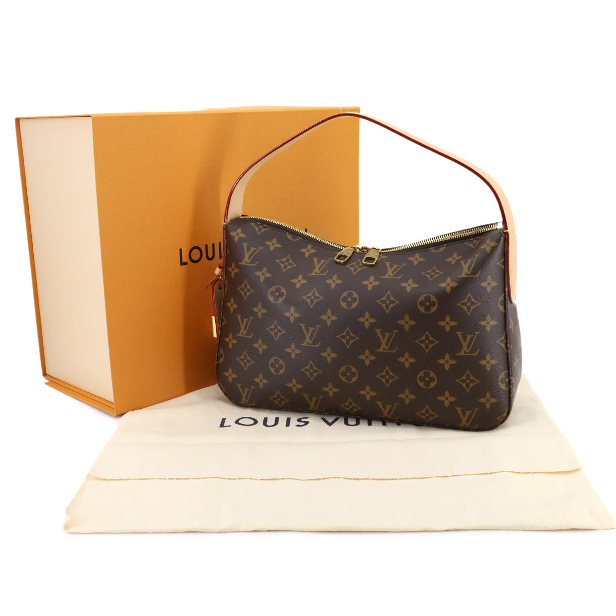 Monogram Slouchy PM Shoulder Bag Brown M11952 Purse