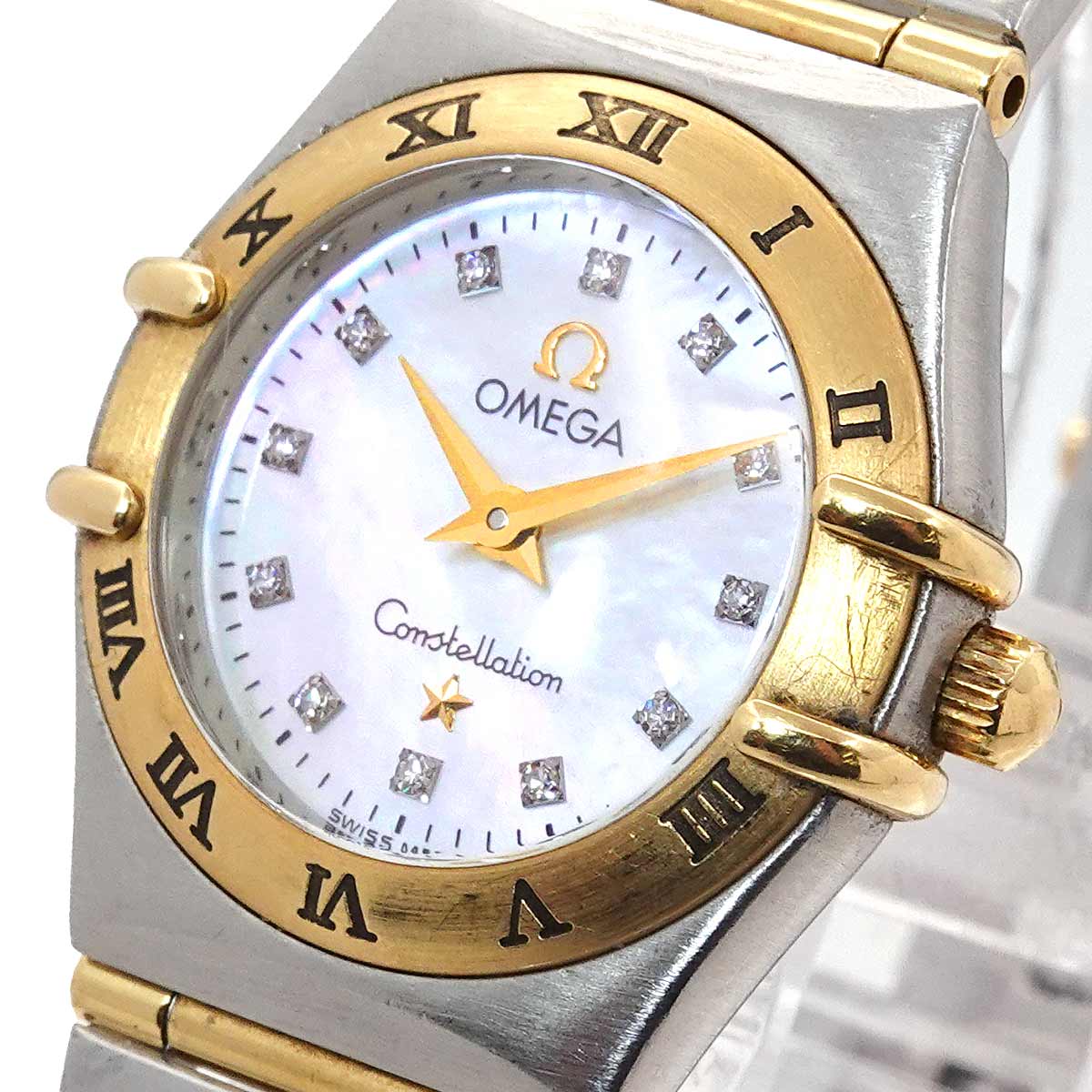 Constellation mini 1262.75 12P Diamond 750 YG White Shell Dial