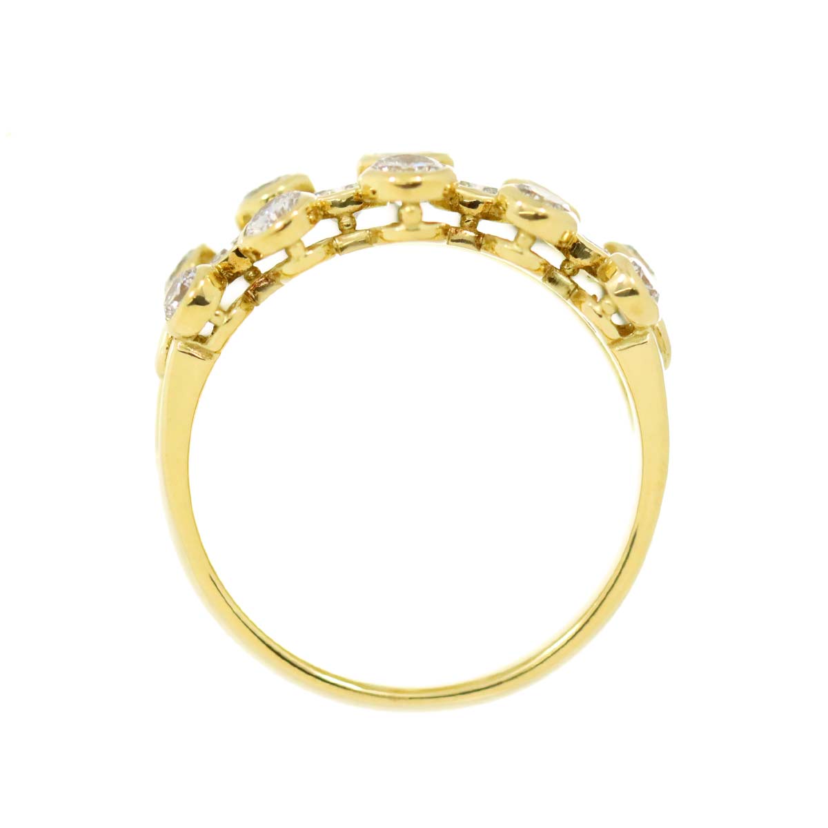 Diamond 1.50ct Ring 18K K18 YG Yellow Gold 750 size5.25-5.5(US)