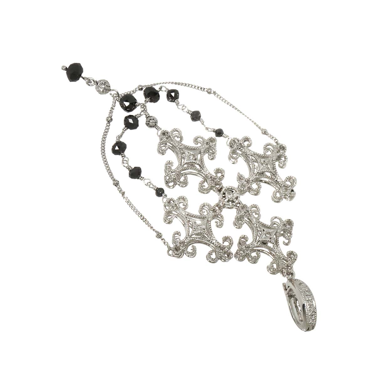 Diamond 1.80ct Pendant Top 18K K18 WG White Gold 750