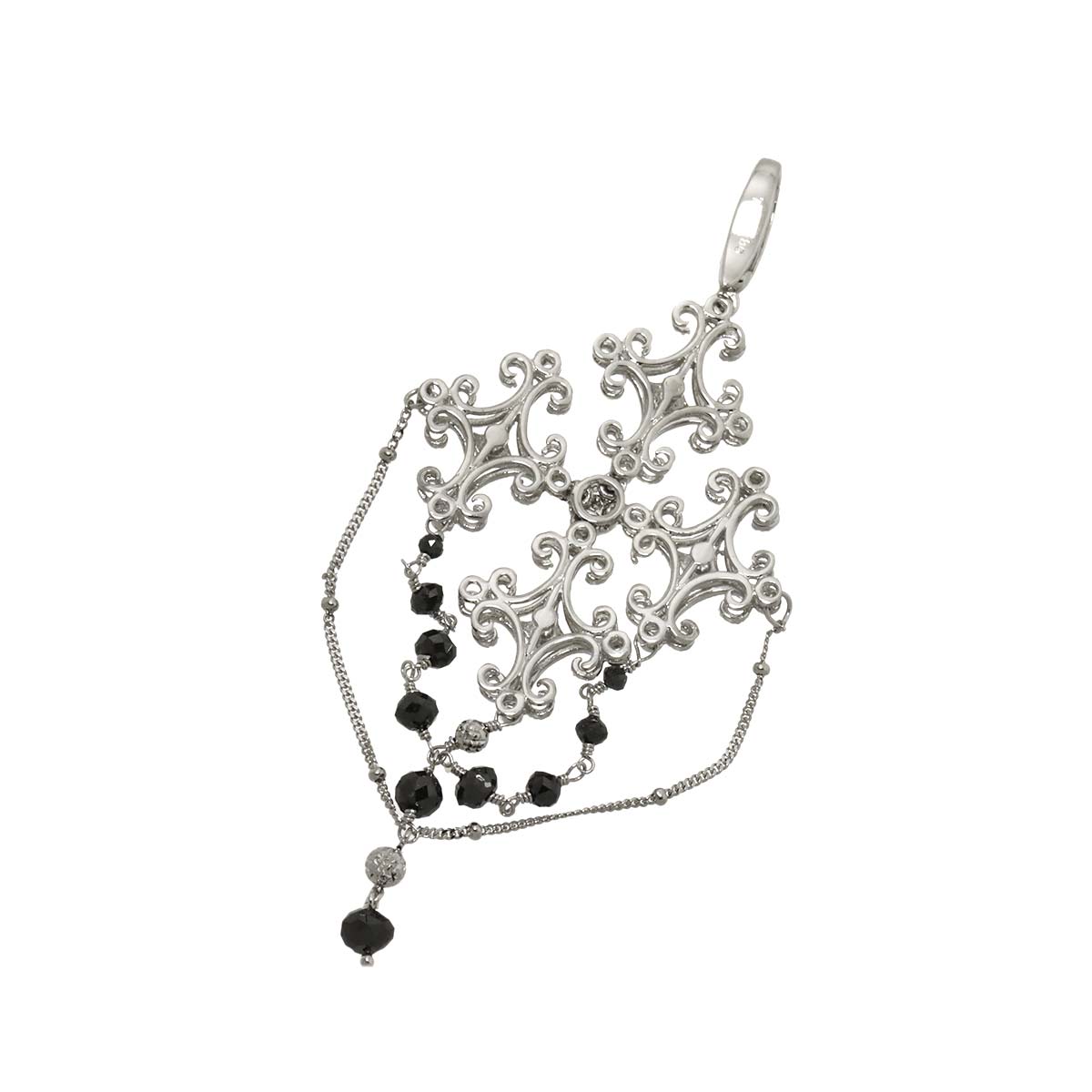 Diamond 1.80ct Pendant Top 18K K18 WG White Gold 750