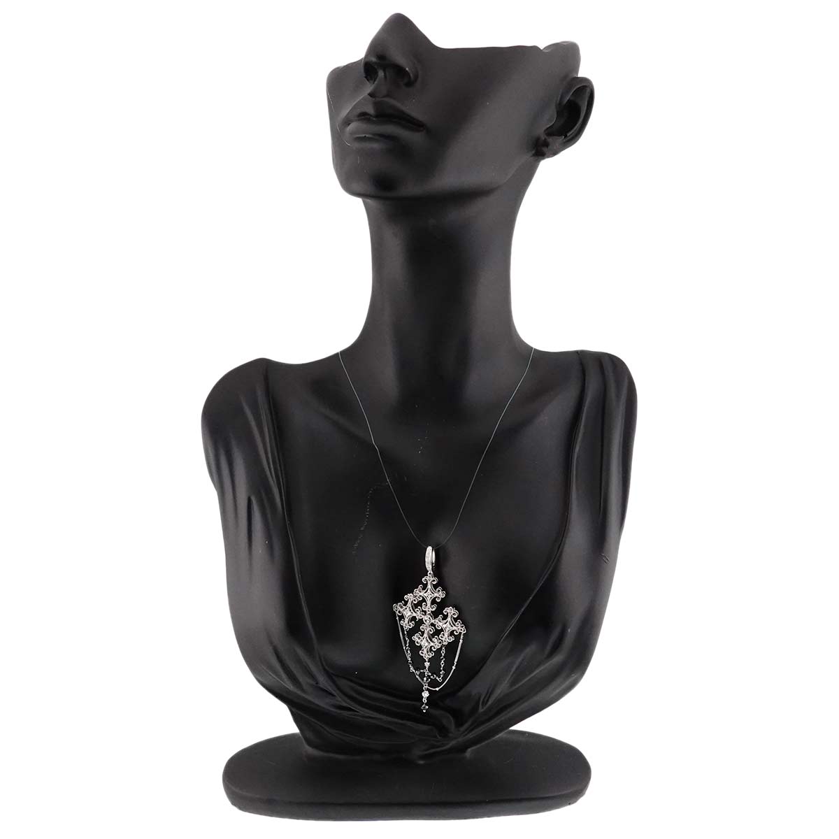 Diamond 1.80ct Pendant Top 18K K18 WG White Gold 750