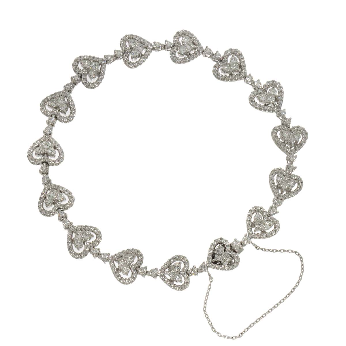 Diamond 3.76ct Bracelet 18K K18 WG White Gold 750