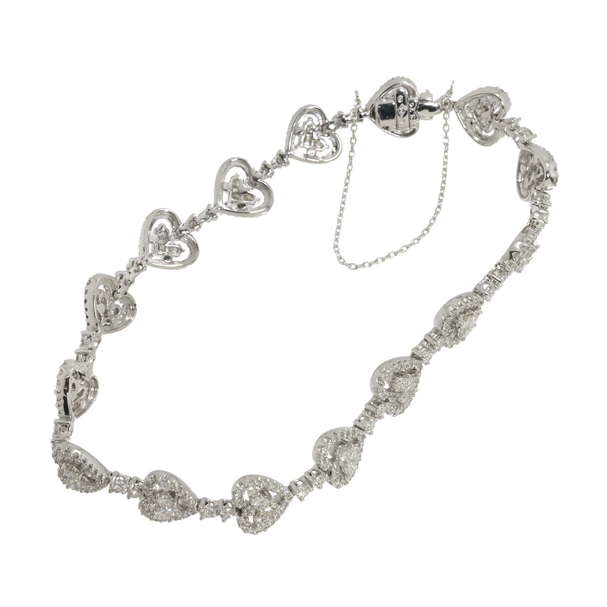 Diamond 3.76ct Bracelet 18K K18 WG White Gold 750