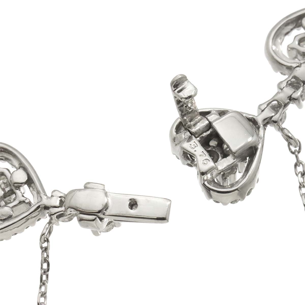 Diamond 3.76ct Bracelet 18K K18 WG White Gold 750