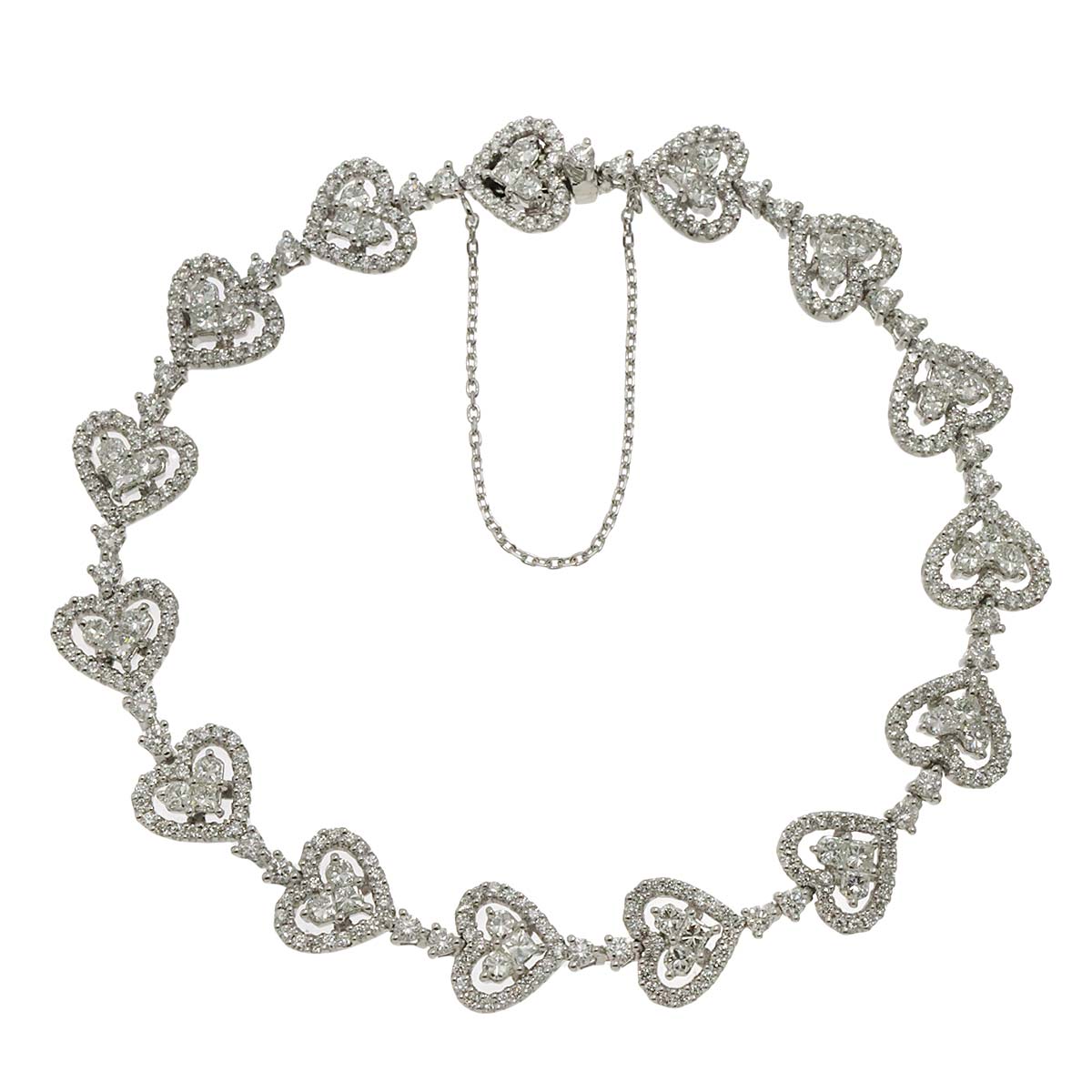 Diamond 3.76ct Bracelet 18K K18 WG White Gold 750