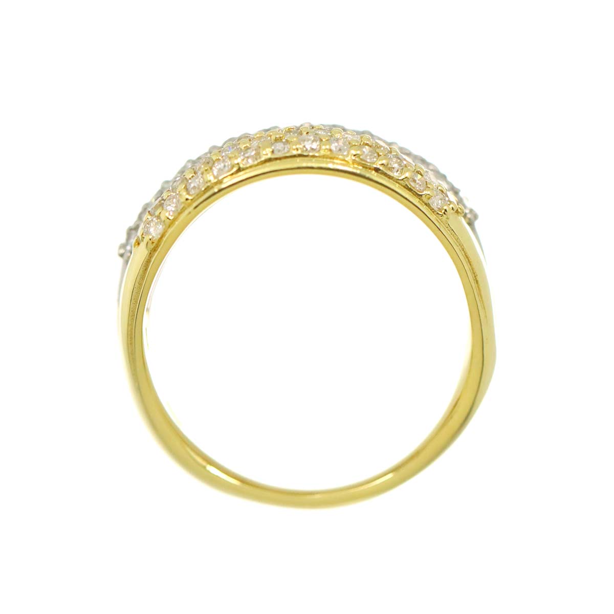 Diamond 2.00ct Ring 18K YG PG Pt 750 Size7.25(US)