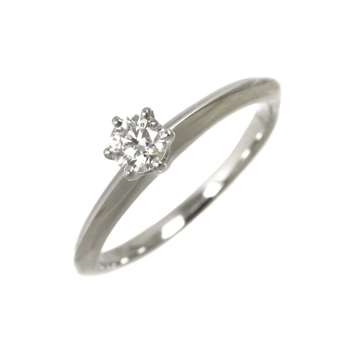 Diamond 0.23ct F/VS2/3EX Ring Pt 4.75-5(US)