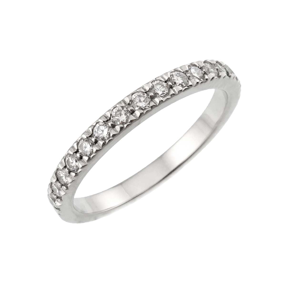 Half Diamond Ring Pt Platinum Size4-4.5(US)