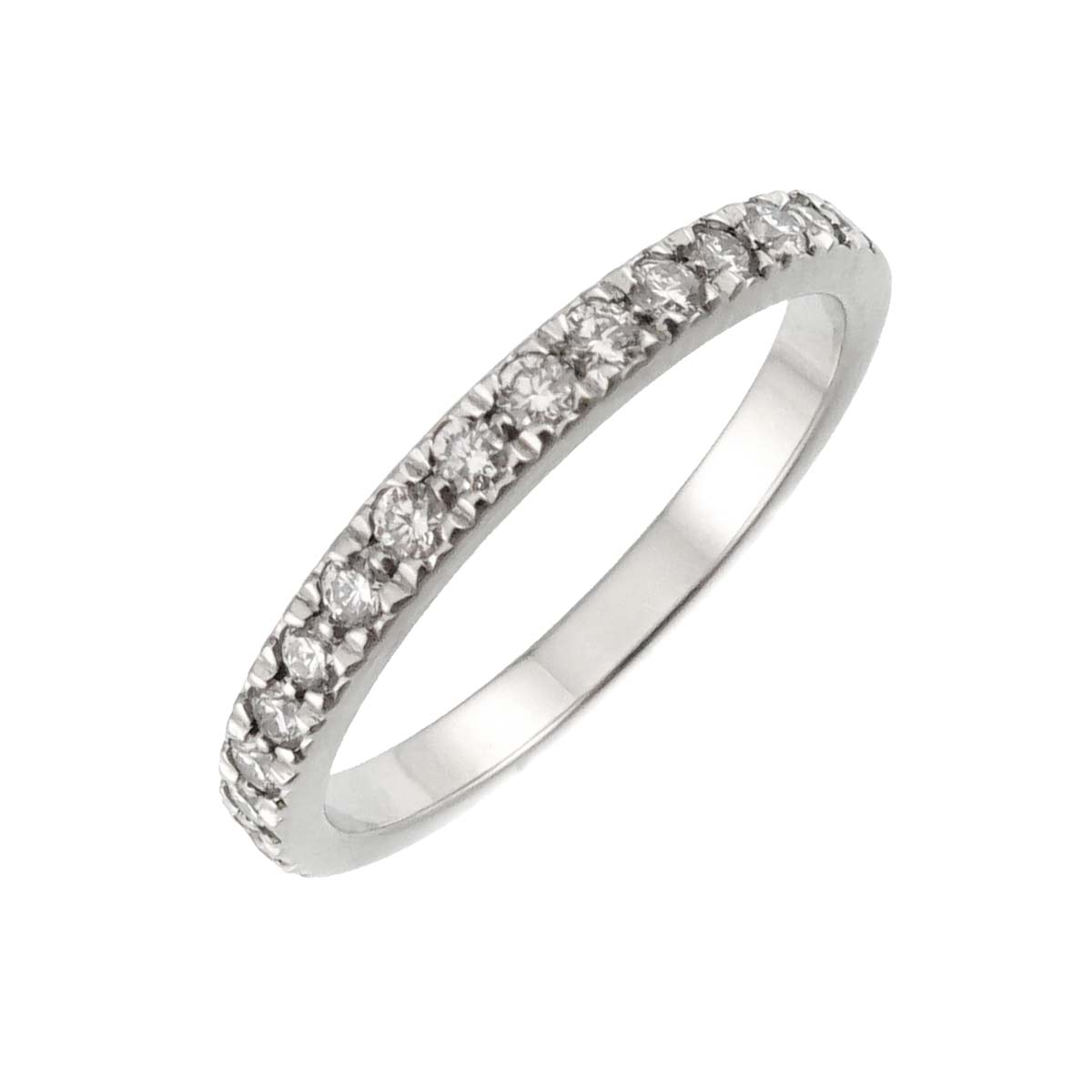 Half Diamond Ring Pt Platinum Size4-4.5(US)