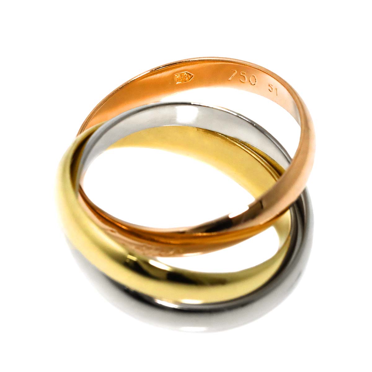 Trinity MM Ring 18K YG WG PG 750 Size51 5.5-5.75(US) 90301325