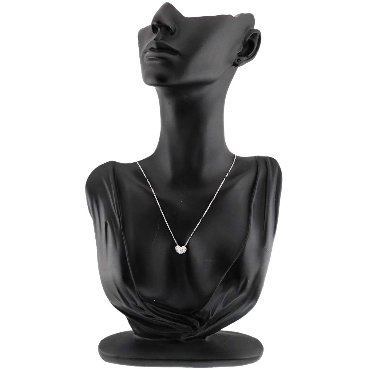 Heart Motif Diamond 0.40ct Necklace 18K White Gold 750