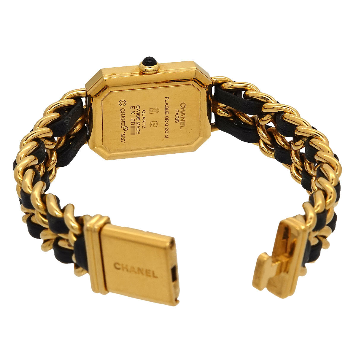 Premiere Size L H0001 Vintage Quartz Black Dial Ladies Watch