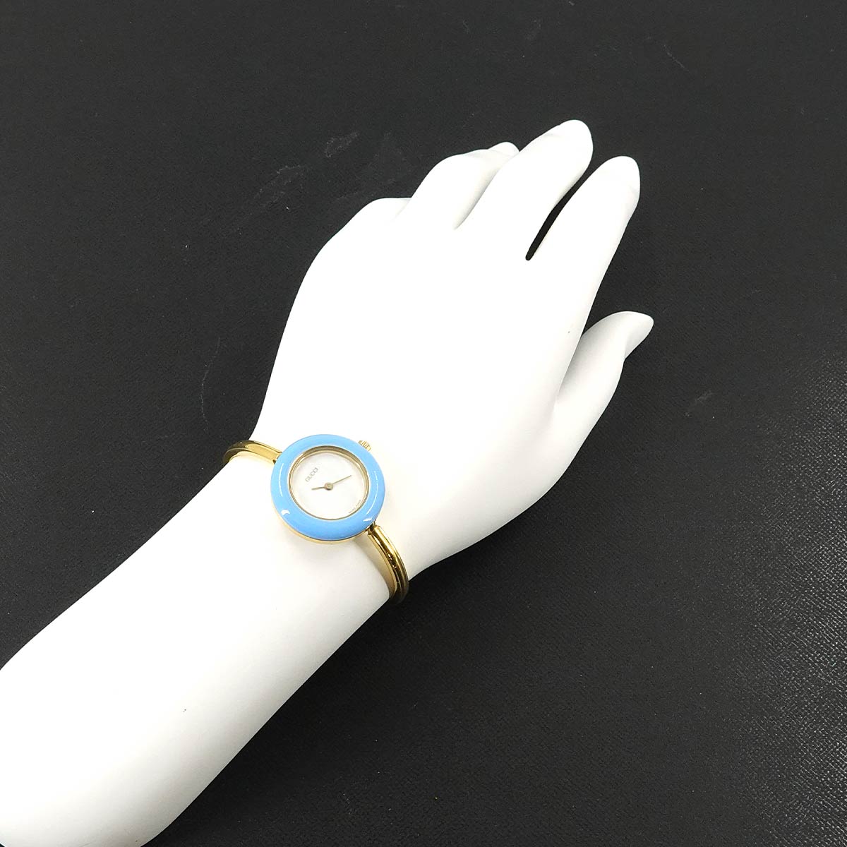 Change Bezel Bangle Watch 11/12.2 Quartz White Dial Ladies