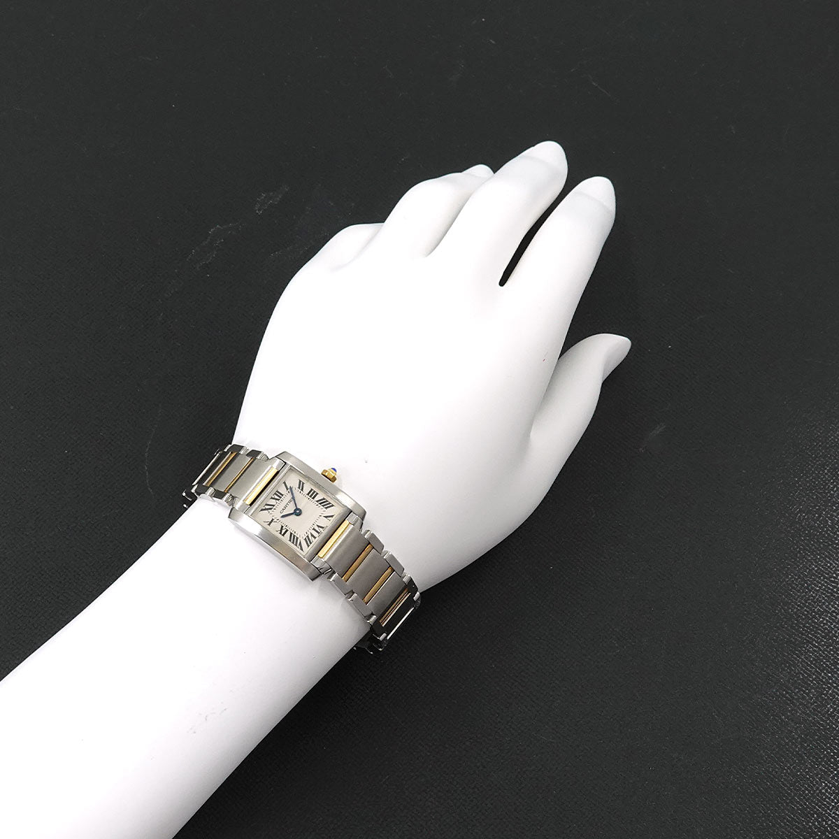 Tank Francaise SM W51007Q4 750 YG Quartz Cream Dial Ladies