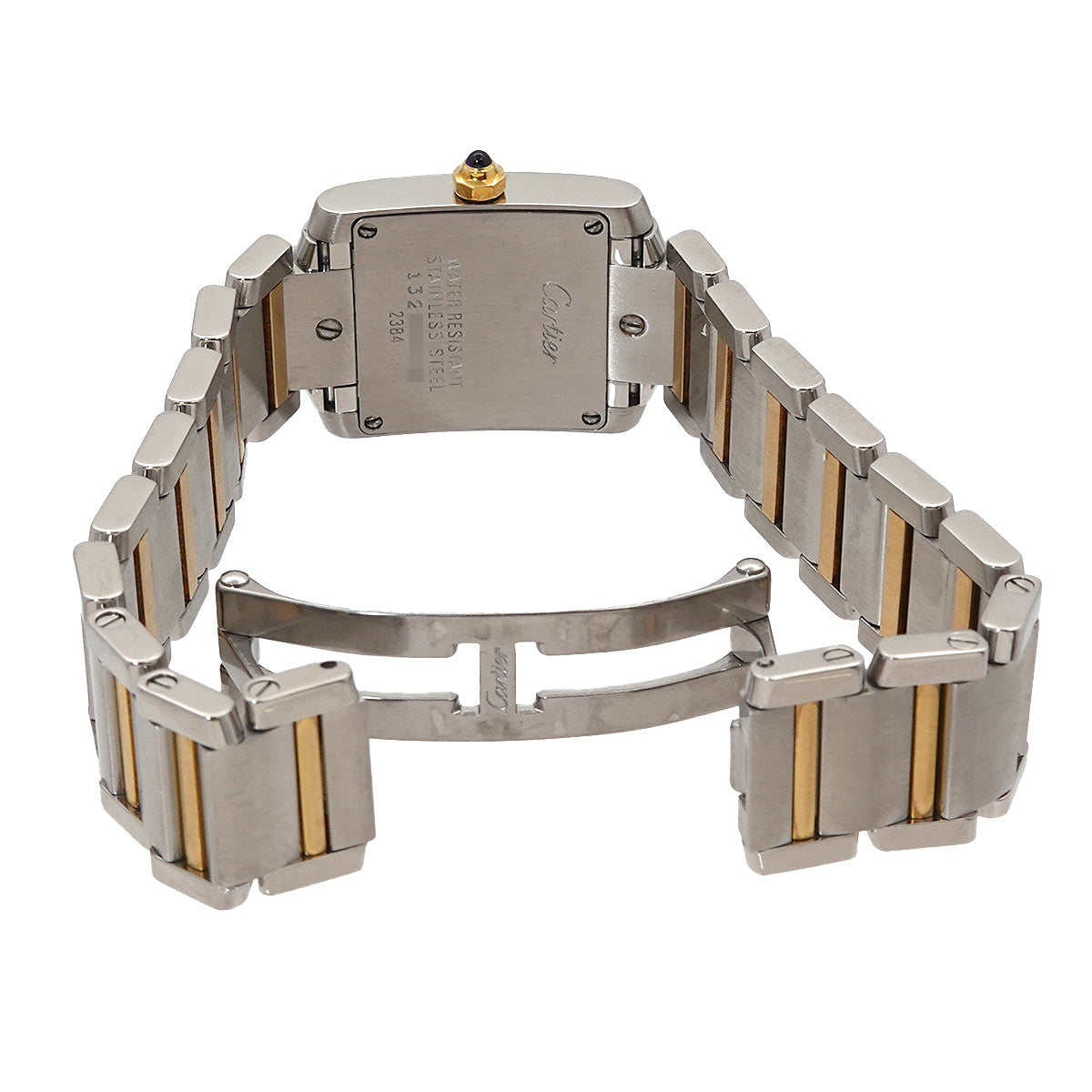 Tank Francaise SM W51007Q4 750 YG Quartz Cream Dial Ladies