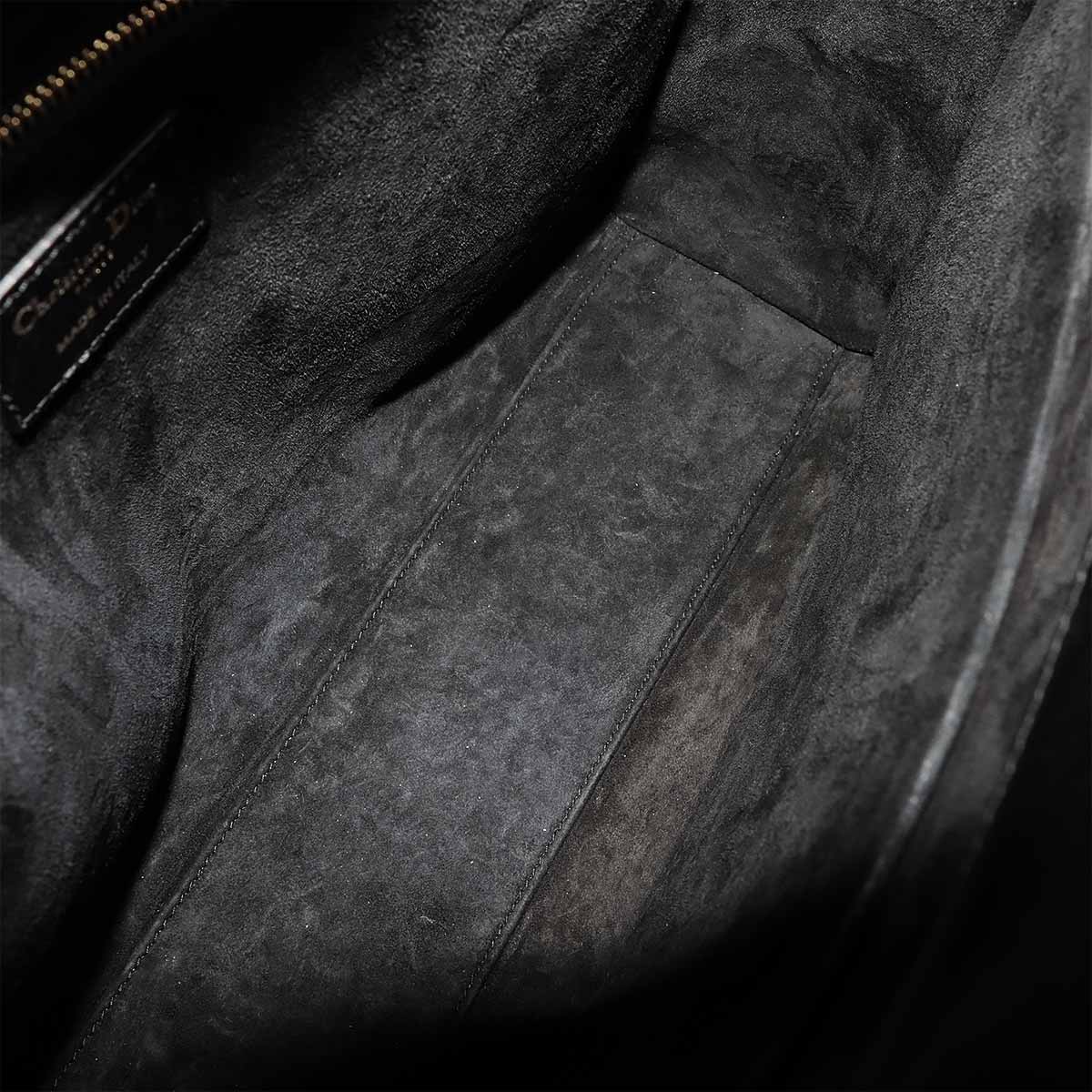 Lady Dior Large 2way Hand Shoulder Bag Leather Black