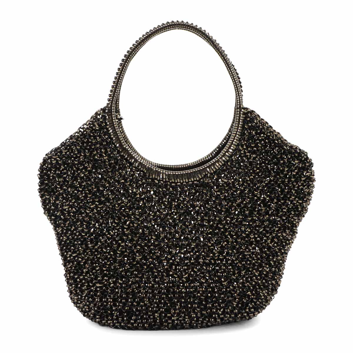 Wire Hand Bag PVC Bronze Purse