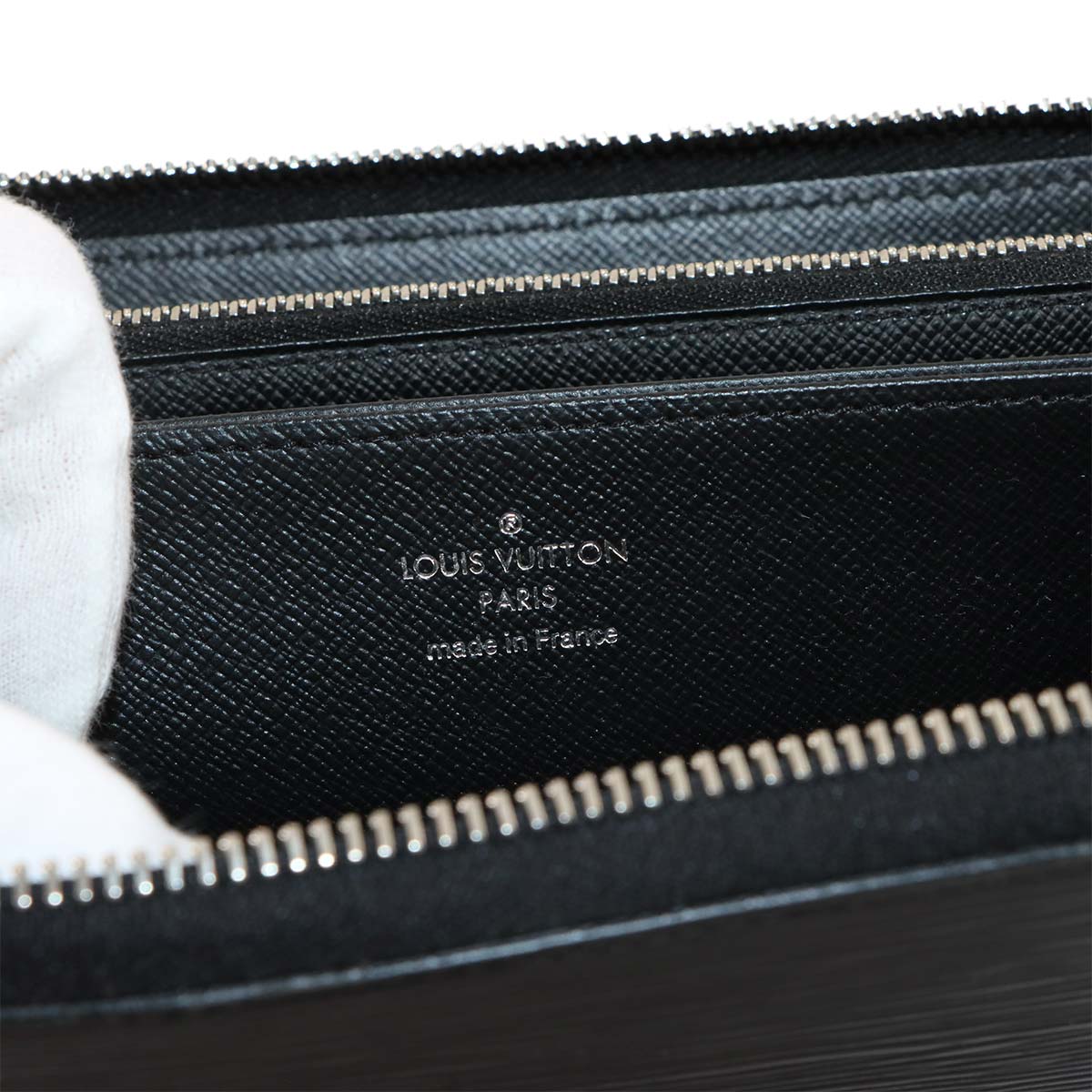 Epi Zippy Wallet Leather Noir M61857 Black