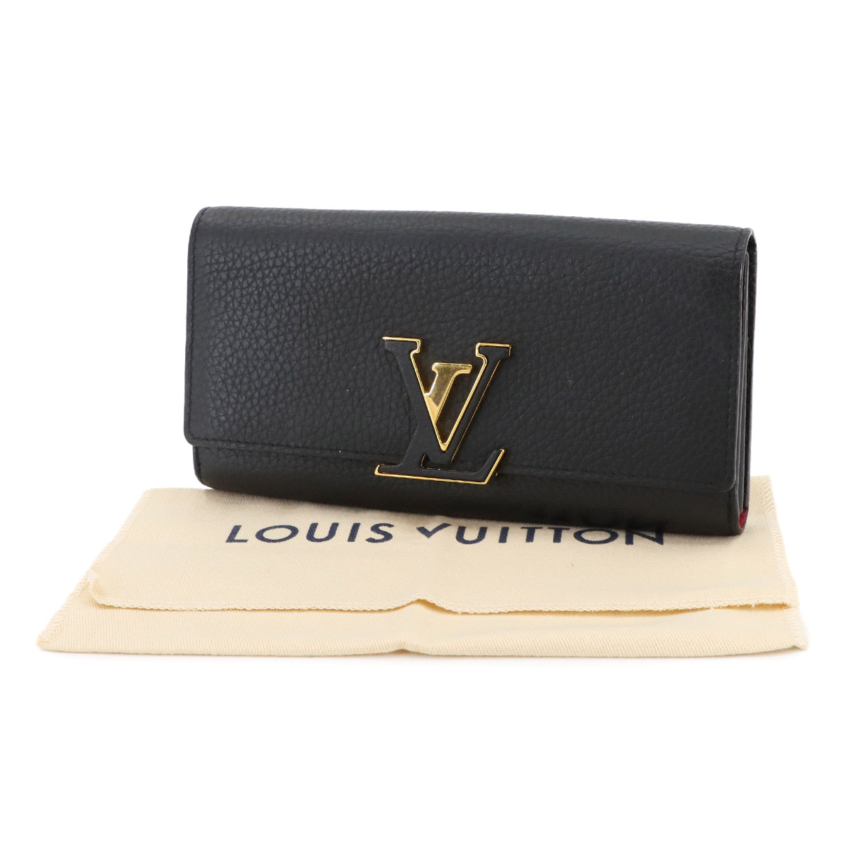 Capucines Wallet Taurillon leather Noir M61248 Purse