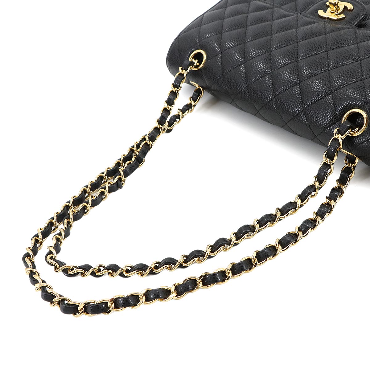 Matelasse 25 Chain Shoulder Bag Leather Black A01112