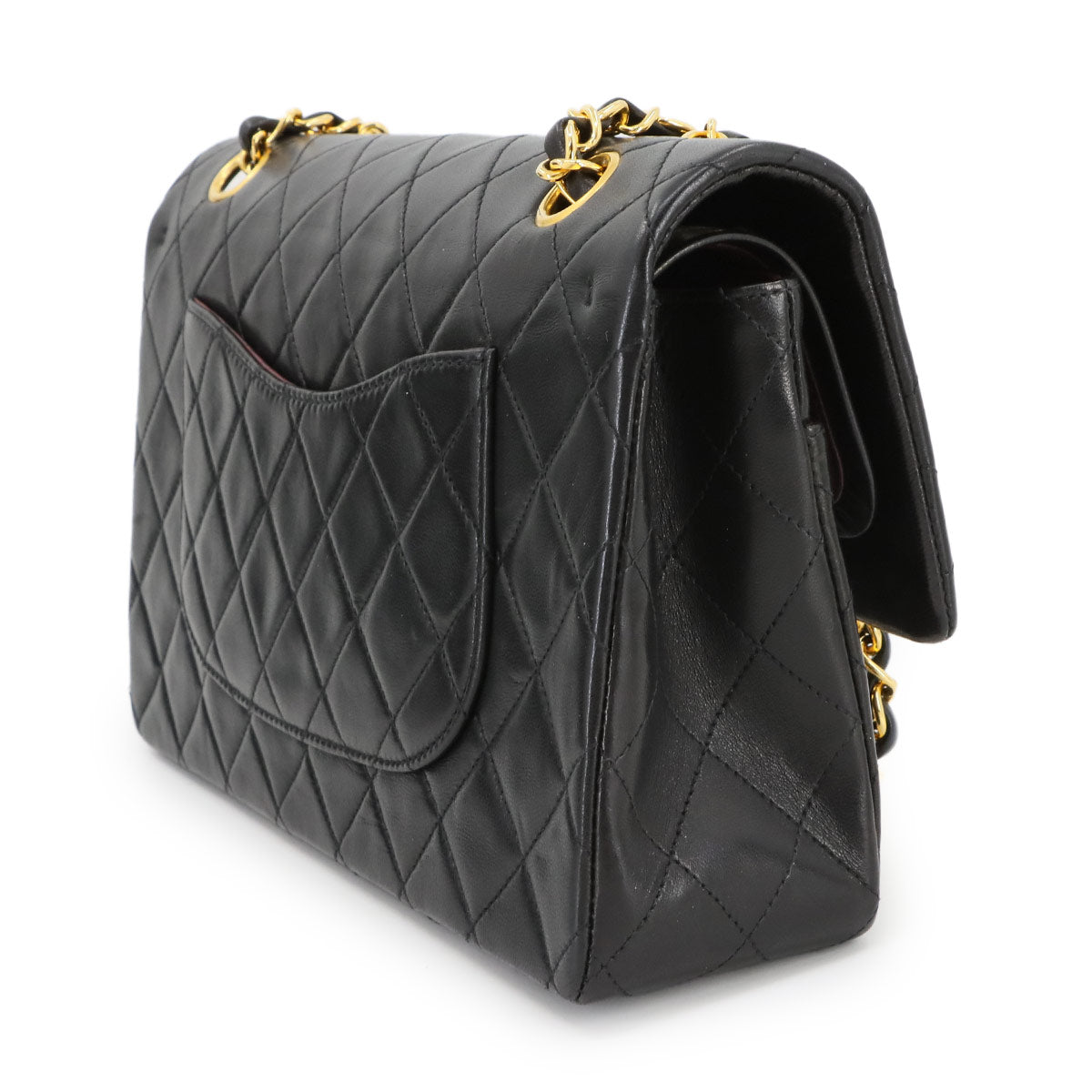 Matelasse 25 Chain Shoulder Bag Leather Black A01112 11.12