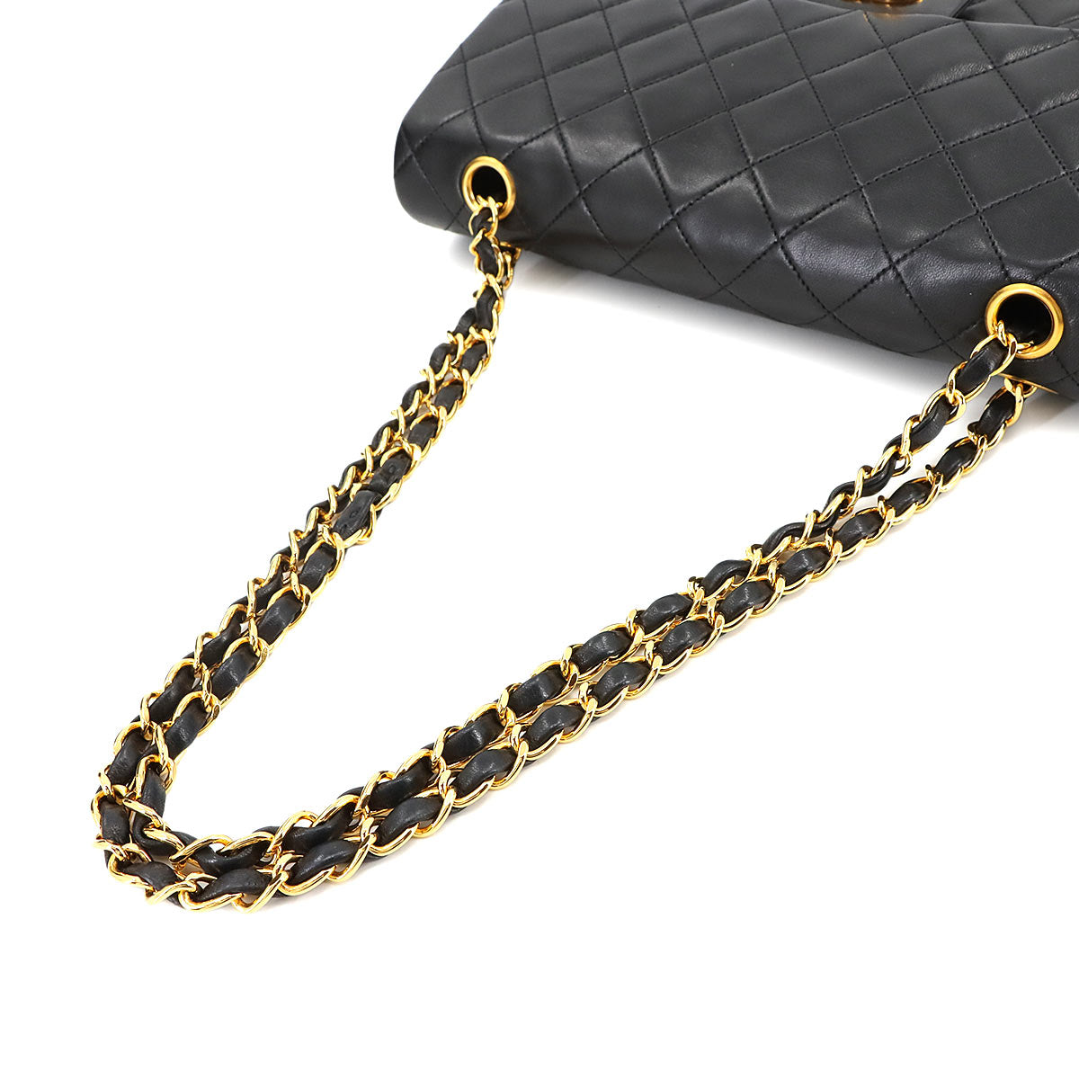 Matelasse 25 Chain Shoulder Bag Leather Black A01112 11.12