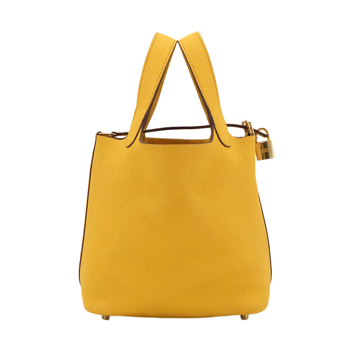 Picotin Lock PM Hand Bag Taurillon Clemence Jaune Ambre