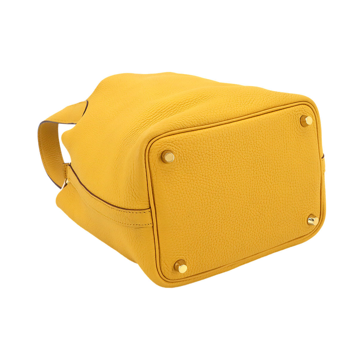 Picotin Lock PM Hand Bag Taurillon Clemence Jaune Ambre