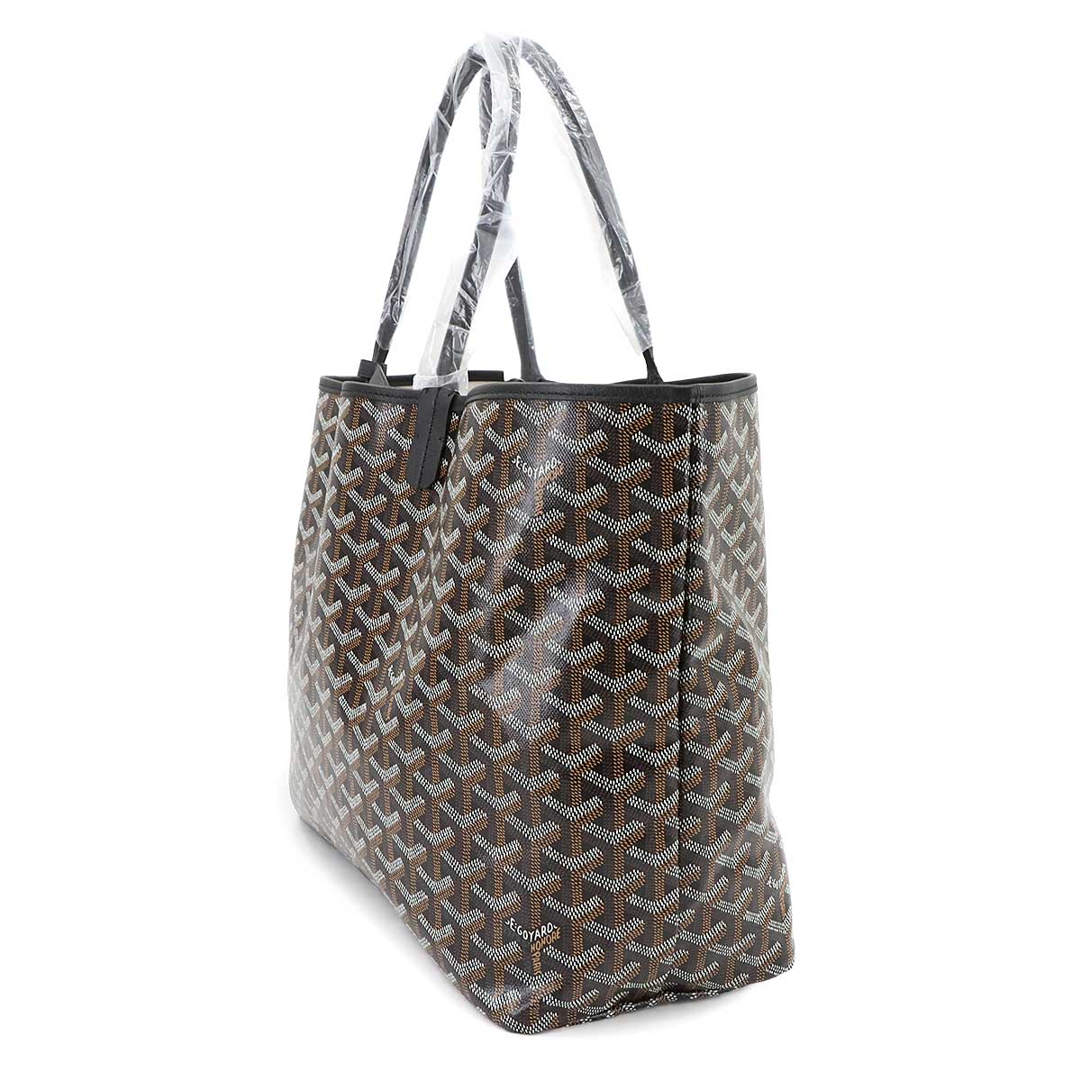 Saint Louis PM Tote Bag PVC Leather Black Herringbone Unisex