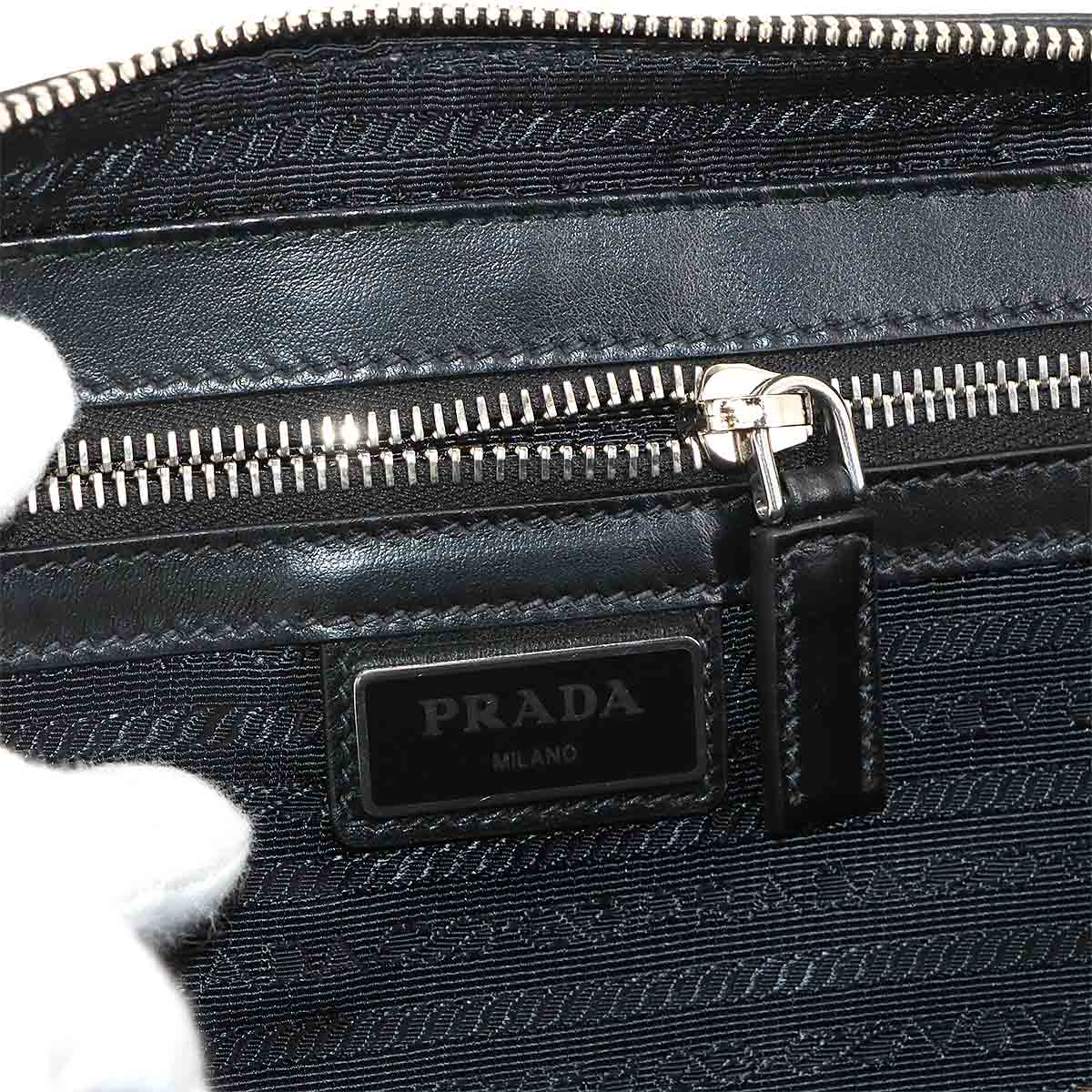 Backpack Saffiano Leather Black 2VZ038 Purse