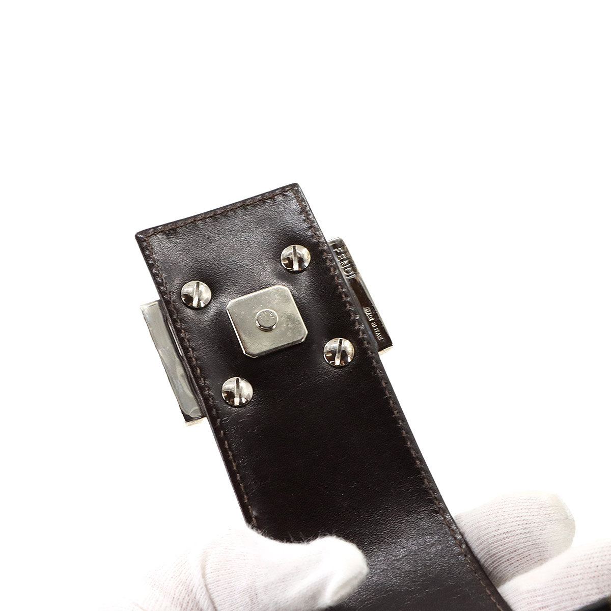 Zucca Shoulder Bag Canvas Leather Brown 16115 Purse