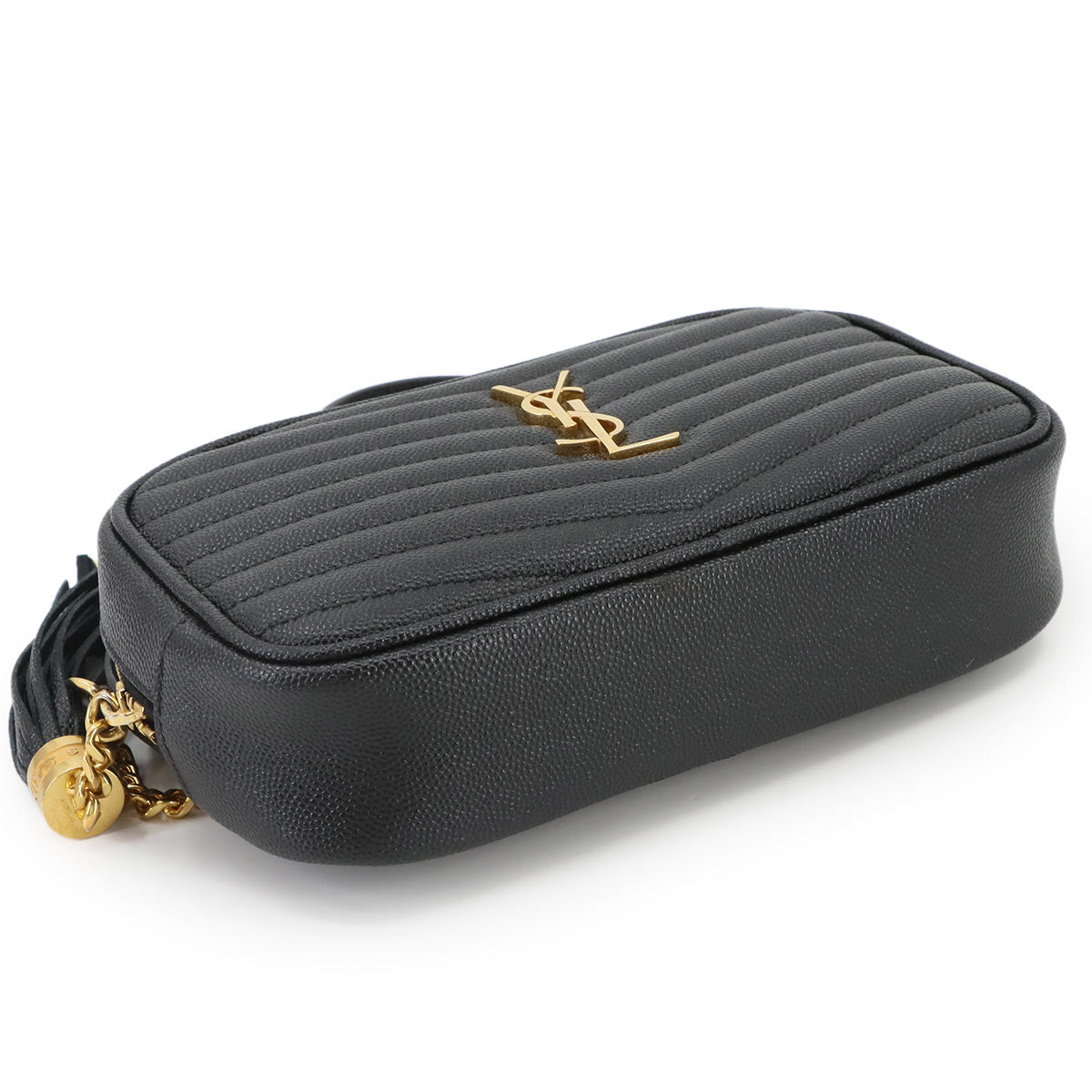 Lou Mini Chain Shoulder Bag Leather Black 618057 Purse