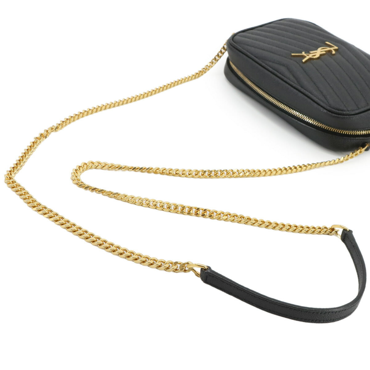 Lou Mini Chain Shoulder Bag Leather Black 618057 Purse