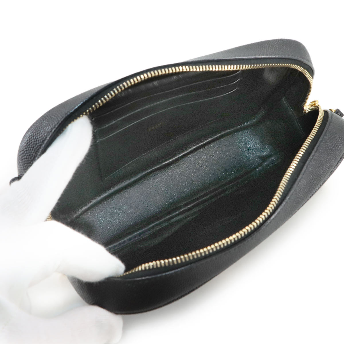 Lou Mini Chain Shoulder Bag Leather Black 618057 Purse