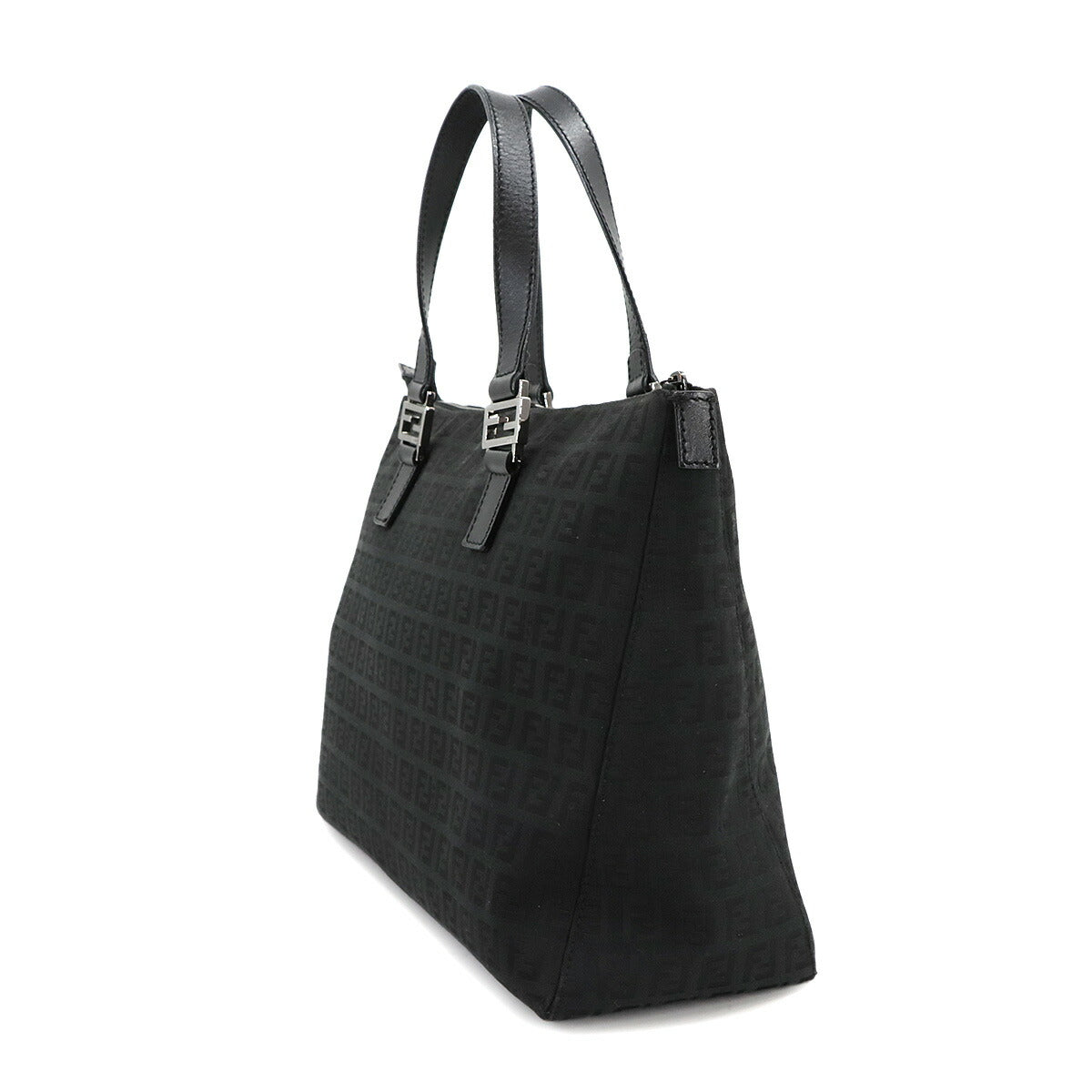 Zucchino Tote Bag Canvas Leather Black 8BH138 Purse