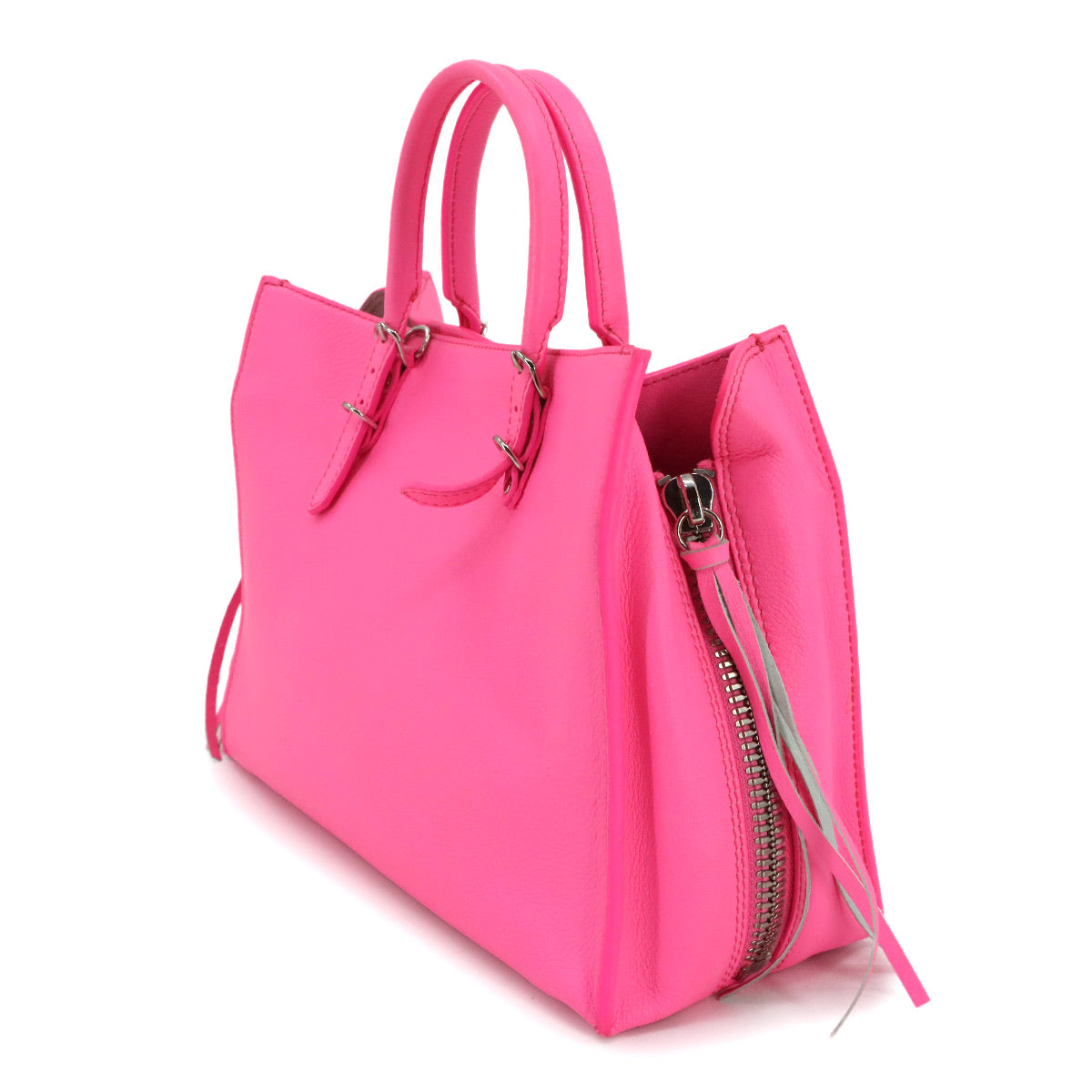 Papier A6 Zip Around Hand Shoulder Bag Leather Pink 370926