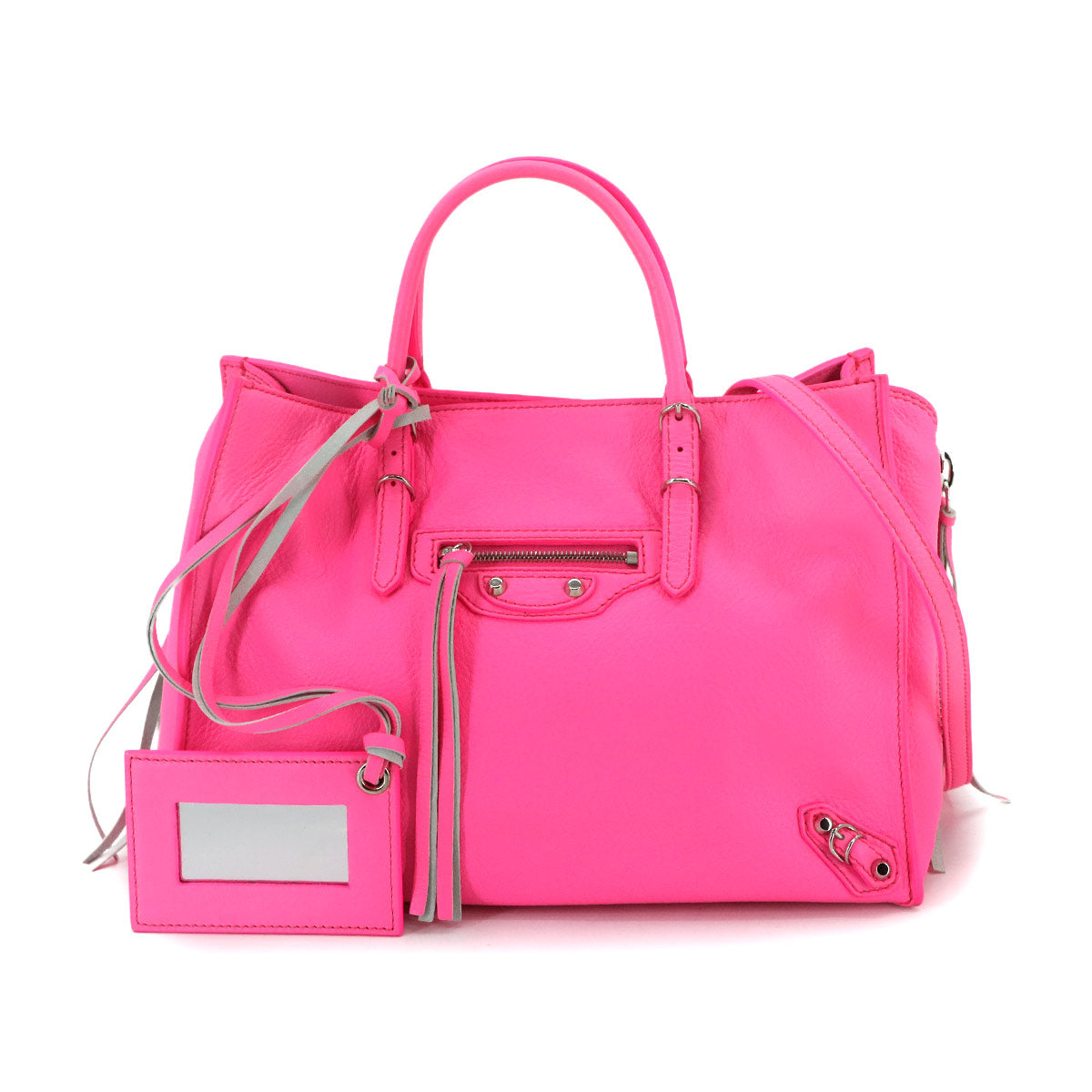 Papier A6 Zip Around Hand Shoulder Bag Leather Pink 370926